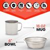 Stainless steel tableware mass kit (Orange) view 3