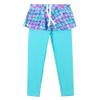 TFJH E 2PCS Girls Long Sleeve Swimsuits Rashguard Sets Swimming Dress Skirt UPF 50 + Scale Cyan 10A view 3