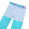 TFJH E 2PCS Girls Long Sleeve Swimsuits Rashguard Sets Swimming Dress Skirt UPF 50 + Scale Cyan 10A view 4