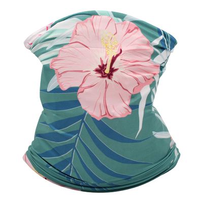 Real Sic Neck Gaiter/Balaclava/Magic Scarf Headband Face Mask Protection (Hibiscus)