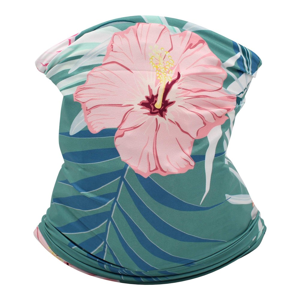 Real Sic Neck Gaiter/Balaclava/Magic Scarf Headband Face Mask Protection (Hibiscus)