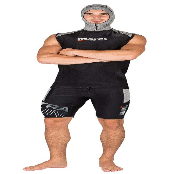 Mares Mens Ultra Skin Sleeveless Vest w/Hood (X Large)