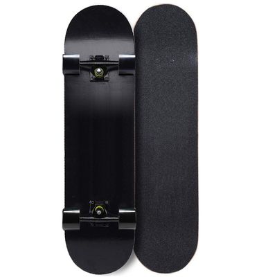 TXTC Standard Skateboards for Kids Boys Girls Youths Beginners Starter-Complete Longboard 7 Layer Maple Pro Cruiser,Black Skateboard (Color : E)