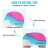 Swim Cap, 2 Pack Durable Silicone Swimming Caps for Kids Girls Boys Youths (Age 2-12), Soft 3D Ergonomic Waterproof Kids Swim Caps, Comfortable Fit for Long Hair and Short Hair view 4