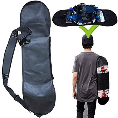 Pmsanzay Skateboard Adjustable Shoulder Carrier Skateboard Backpack Strap Skateboard Backpack Carrier Skateboard Carry for 28 inch to 31 inch Skateboard - No Skateboard