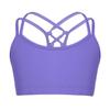 QinCiao Girls Criss-Cross Back Sports Bra Crop Tops Training Bra Yoga Active Gymnastics Ballet Dance Undershirt Lavender 8 view 1