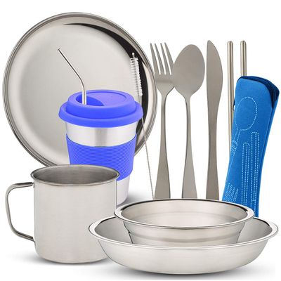 Stainless Steel Tableware Mass kit (Blue)
