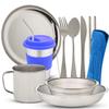 Stainless Steel Tableware Mass kit (Blue) view 1