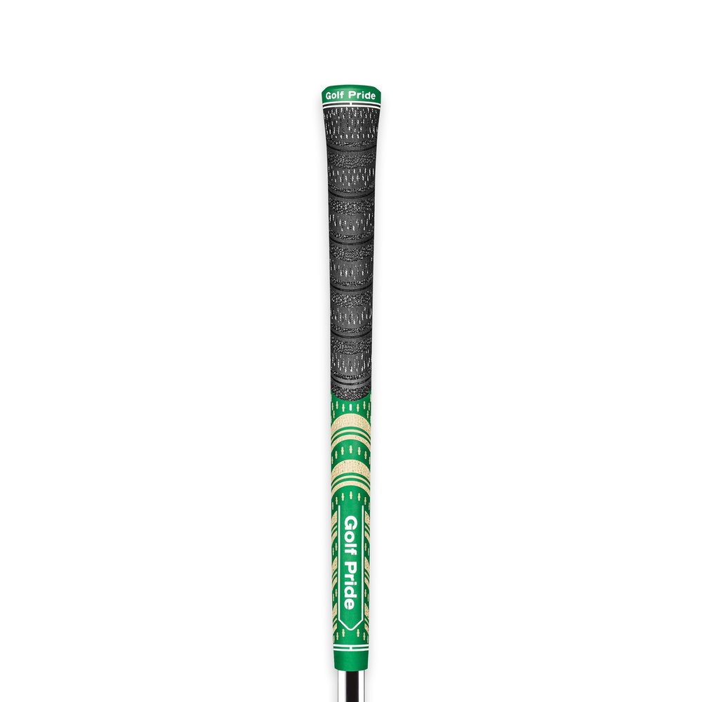 Golf Pride MCC Golf Club Grip - All-Weather Hybrid Grip - Brushed Cotton Cord & Pebbled Texture - Moisture-Wicking Technology - Standard - Green/Gold