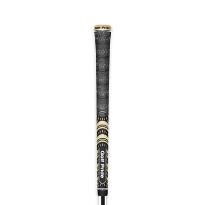 Golf Pride MCC Golf Club Grip - All-Weather Hybrid Grip - Brushed Cotton Cord & Pebbled Texture - Moisture-Wicking Technology - Standard - Black/Gold
