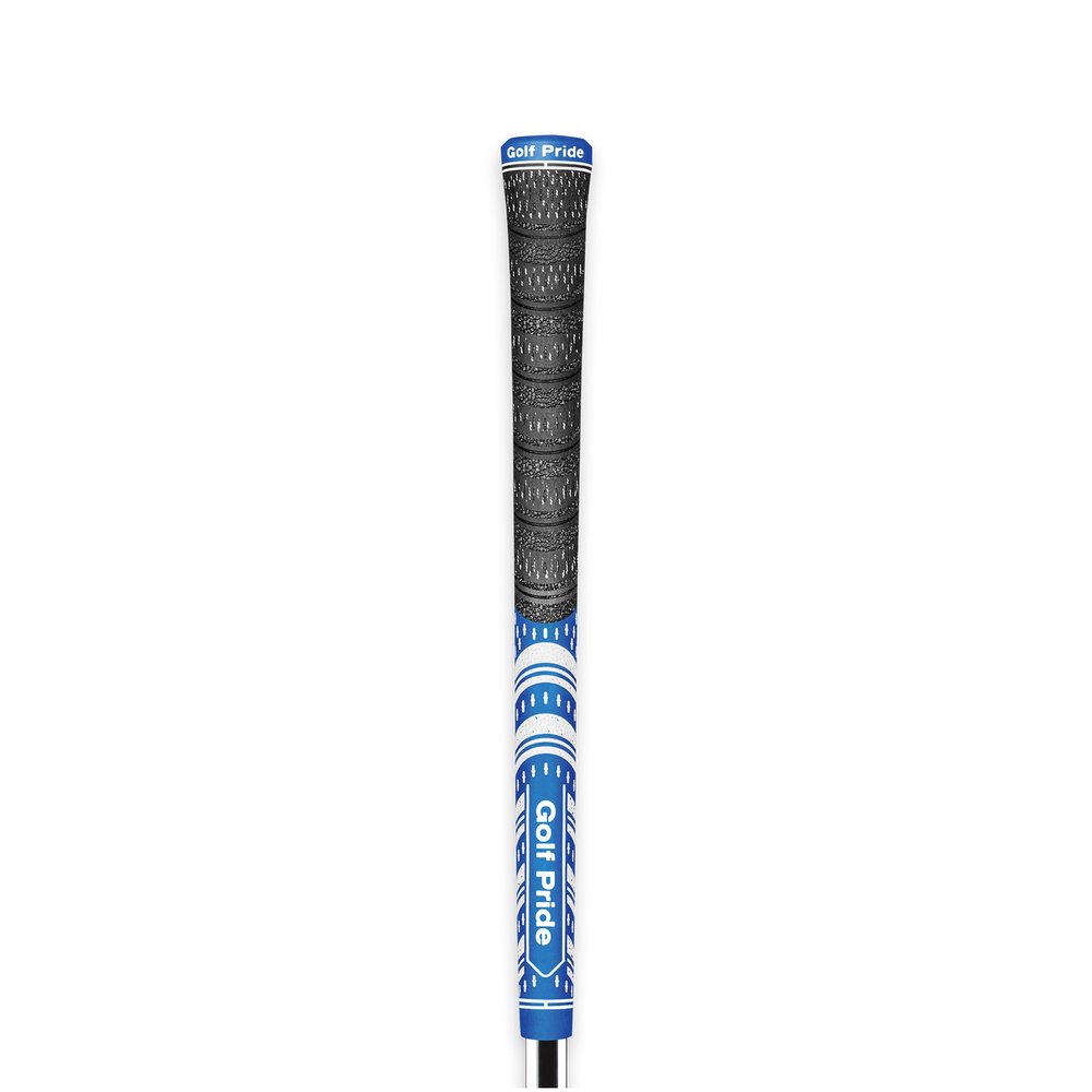 Golf Pride MCC Golf Club Grip - All-Weather Hybrid Grip - Brushed Cotton Cord & Pebbled Texture - Moisture-Wicking Technology - Standard - Blue/White