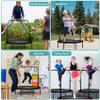 RAVS Mini Trampoline for Kids Adults 40"/48" Foldable Fitness Rebounder Kids Trampoline with 5 Levels Height Adjustable Handle Resistance Bands Indoor Workout view 2