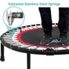 RAVS Mini Trampoline for Kids Adults 40"/48" Foldable Fitness Rebounder Kids Trampoline with 5 Levels Height Adjustable Handle Resistance Bands Indoor Workout view 4