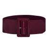 GRACE KARIN PU Leather Elastic Wide Belt for Women Stretch Thick Waist Belt for Dress Wine Size M view 1