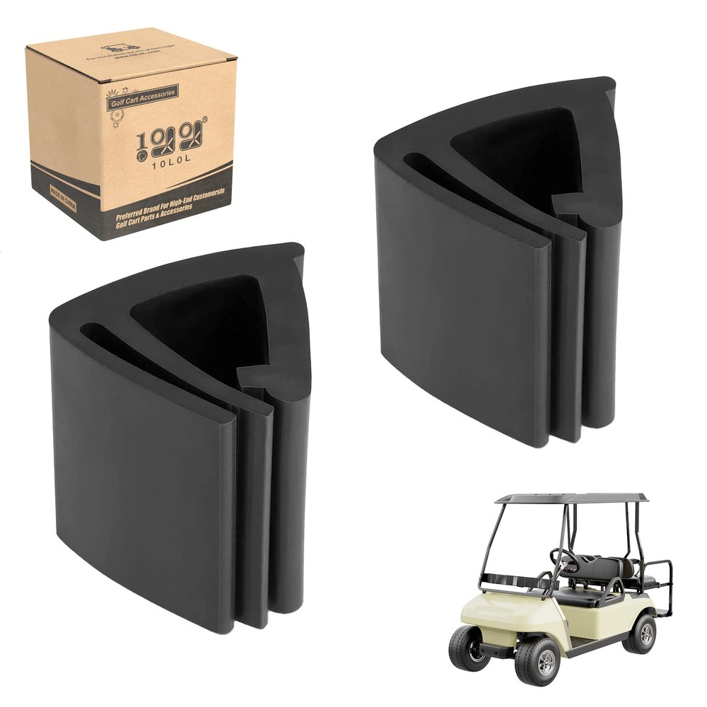 10L0L Universal Golf Cart Windshield Retaining Clips for Yamaha EZGO Club Car, Rubber Top Grip OEM# 102005801, Set of 2