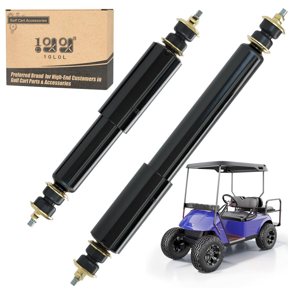 10L0L Upgraded Golf Cart Front Rear Shock Absorber for EZGO TXT 1994-up, EZGO Medalist & Marathon 1970-1994, OEM# 76418-G01, 70248-G01, 70324-G01, 76419-G01