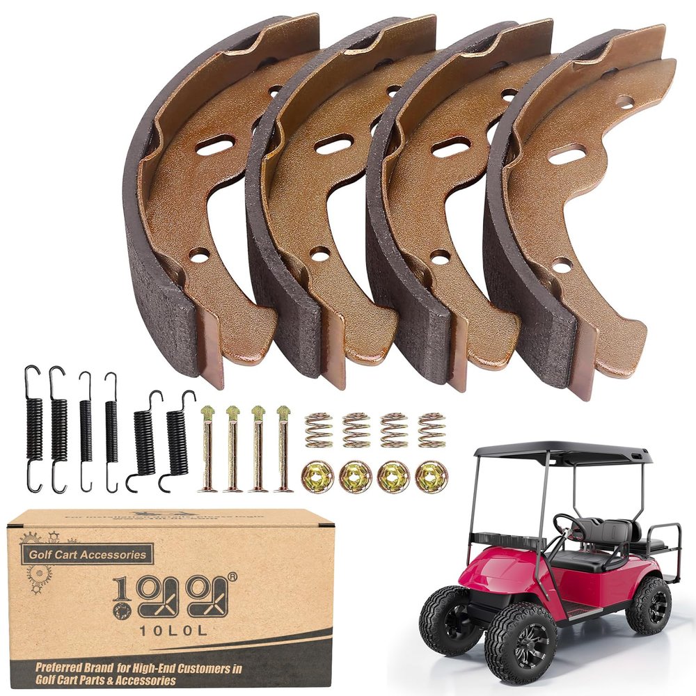 10L0L Brake Shoes for EZGO TXT 1997-2009.5, EZGO RXV Gas 2008-up, Workhorse 1996+, Yamaha G9-G28 1994-2006 Golf Cart, Cushman Columbia Motrec Melex etc. OEM# 27943G01 70794G01 70795G01