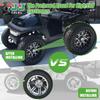 10L0L Universal Golf Cart SS Wheel Center Cap Cover for Yamaha, EZGO, Club Car, 4 PCS (Chrome) view 2