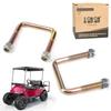 10L0L Golf Cart Rear Spring U Bolt for EZGO TXT 1994-up Electric & Gas, Includes Nuts, OEM# 72124G01 72618G01 72029G01, 2 PCS