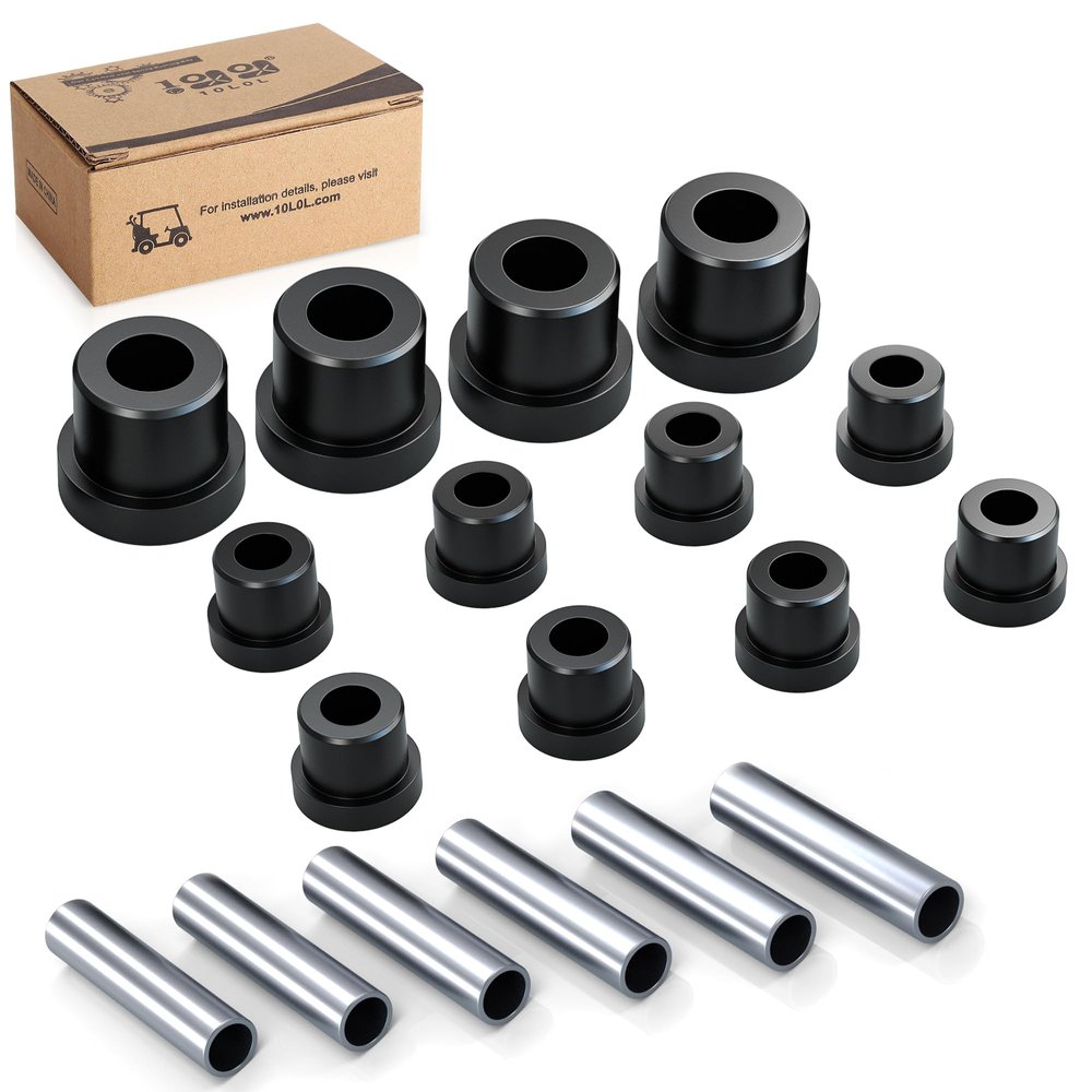 10L0L Golf Cart Rear Spring Bushing Kit for EZGO RXV 2008-up Electric and Gas, Includes 4 Large Bushings 620160, 8 Small Bushings 624030, 6 Steel Spacers 620161