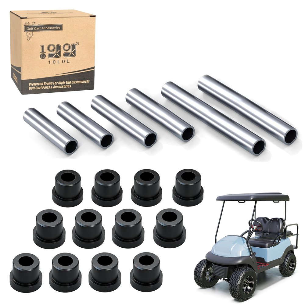 10L0L Golf Cart Complete Front Spring Bushing Sleeve Kit for Club Car Precedent 2004-up Golf Cart, Replacement OEM#102506401 102506601 102506301