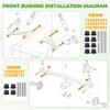 10L0L Golf Cart Complete Front Spring Bushing Sleeve Kit for Club Car Precedent 2004-up Golf Cart, Replacement OEM#102506401 102506601 102506301 view 2