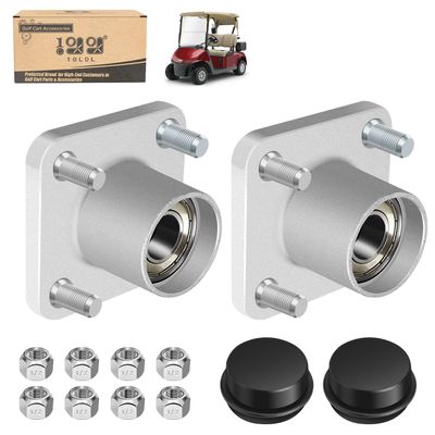 10L0L Golf Cart Front Wheel Hub Assembly for EZGO RXV 2008-up Gas & Electric, with Bearing & Cap, OEM# 609603 600001 Set of 2