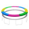 Trampoline Pad Replacement 14 FT Trampoline Replacement Safety Pad 14FT Trampoline Spring Cover Waterproof UV Resistant Tear Resistant Surround Spring Foam Cover Round Frame No Holes for Pole Rainbow view 4