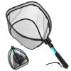 Collapsible Telescopic Pole Fishing Net - Folding Extend Rubber Coated Freshwater Saltwater Landing Net for Trout Bass Steelhead Salmon Kayak (SD-139XXS(64CM)) view 1