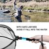 Collapsible Telescopic Pole Fishing Net - Folding Extend Rubber Coated Freshwater Saltwater Landing Net for Trout Bass Steelhead Salmon Kayak (SD-139XXS(64CM)) view 4