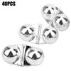 VBESTLIFE 40Pcs Fishing Attractor Beads, Portable ABS Double Rattle Sea Fishing Attractor Beads Equipment for Luring Fish(Sliver) view 3