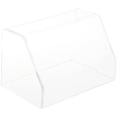 Plymor Clear Acrylic Slanted Front Display Case with No Base, 6" W x 4" D x 4" H (3 Pack)