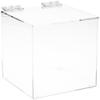 Plymor Clear Acrylic Display Case Box with Hinged Lid, 6" x 6" x 6" (3 Pack) view 1