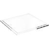 Plymor Clear Acrylic Square Display Base, 8.625" W x 8.625" D x 0.3125" H, Pack of 2 view 1