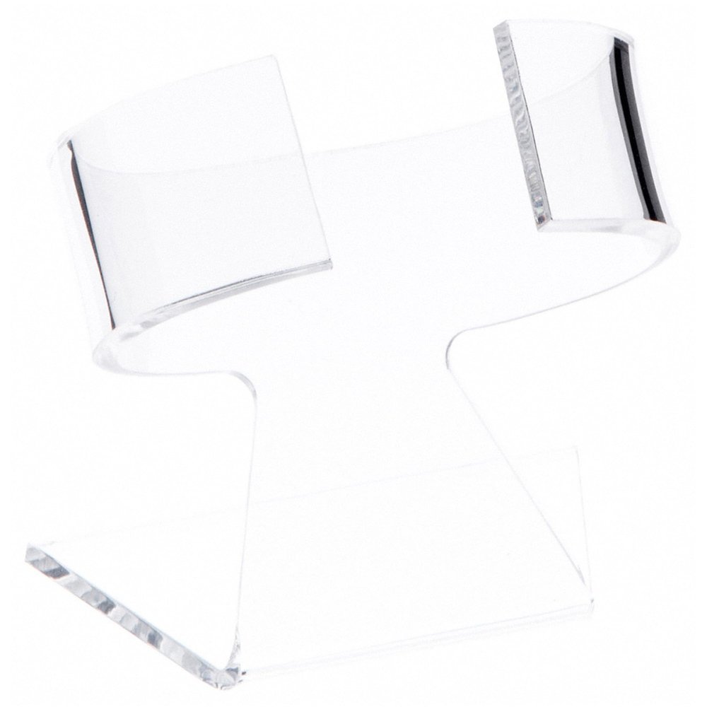 Plymor Clear Acrylic Watch Display Stand, 2.75" W x 2" D x 3" H (2 Pack)