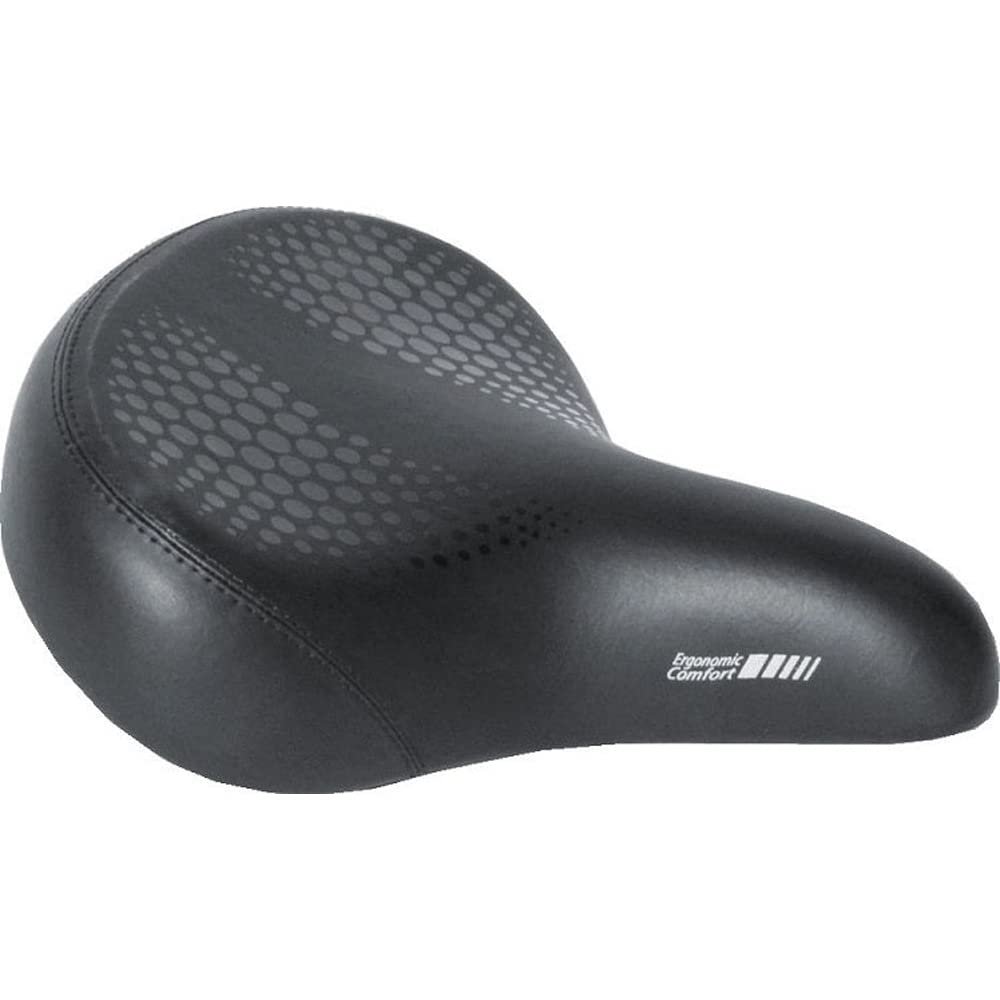 Memory Foam Padded Bike Seat Cushion By Delta Cycle - Comfort Saddle, Easy To Mount - Dual Shock Suspension For A Comfortable Ride - Universal Fit & Grab Handle For Easy Transport, Black