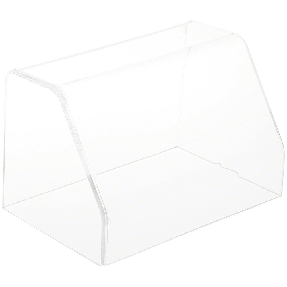 Plymor Clear Acrylic Slanted Front Display Case with No Base, 6" W x 4" D x 4" H (2 Pack)