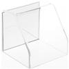 Plymor Clear Acrylic Slanted Front Display Case with No Base (Mirrored), 4" x 4" x 4" (2 Pack) view 1