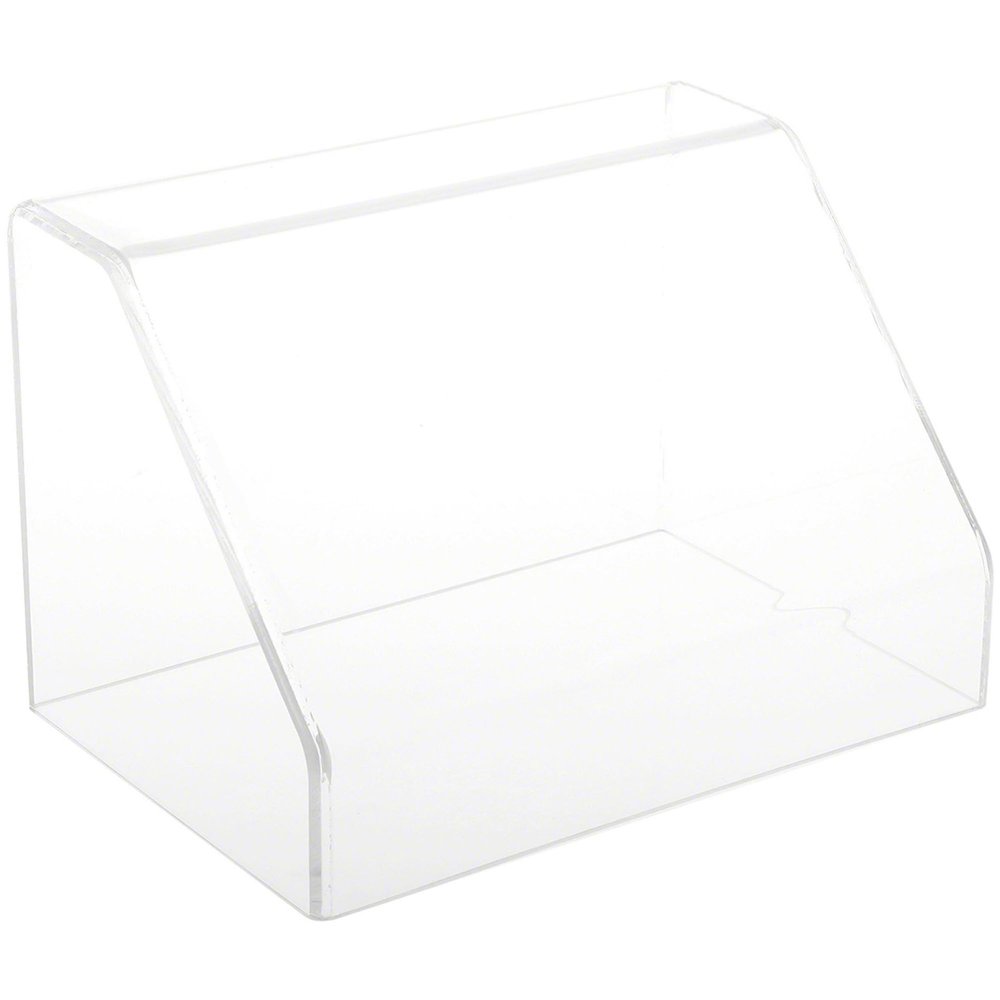 Plymor Clear Acrylic Slanted Front Display Case with No Base, 9" W x 6" D x 6" H (3 Pack)