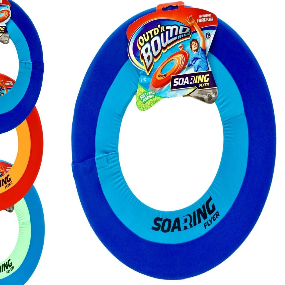 JA-RU 16 Inch Giant Flying Ring Toy (1 Pack)  Soft Flying Disc Toy for Kids, Teens & Family | Pool, Beach & Backyard Games, Outdoor Recess Toys & Party Favors. 5138-1
