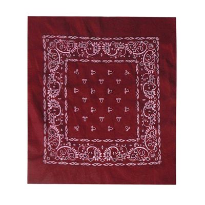 $averPak Single - BodyForge 100% Cotton Paisley Bandana Headband Face Mask Neck Gaiter Scarf for Men & Women (Burgundy 2)