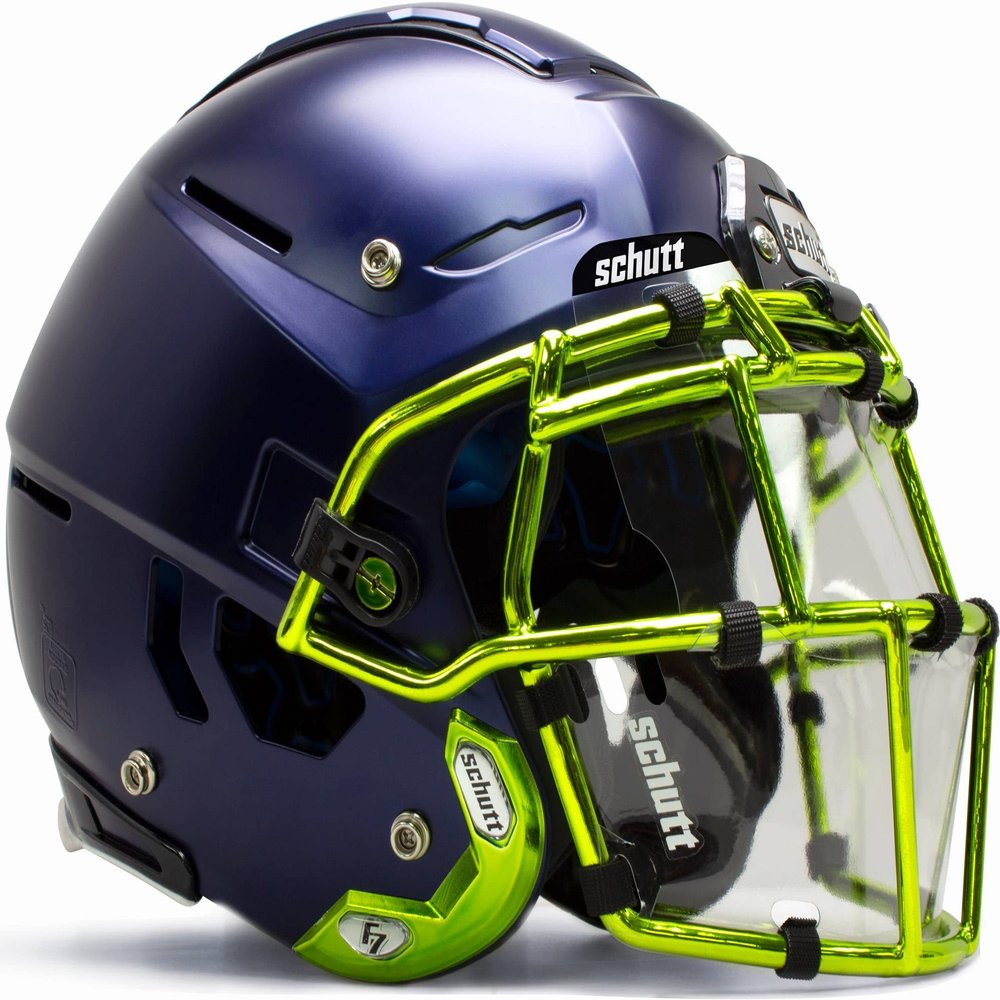 Schutt Splash Shield for Football Helmet Facemask - Improves Hygiene and Protects from Coughs, Sneezes, Spit and Sweat - Clear Non-Tinted for Easy Visibility, Upper and Lower Splash Shield Set