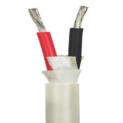 8/2 AWG UL 1426 (The Real Thing) Duplex Round Marine Wire - Tinned Copper Boat Cable - Red/Black - 100 Feet - White PVC Jacket
