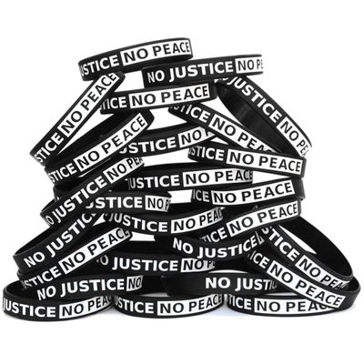 SayitBands One Hundred (100) No Justice No Peace Wristband Bracelets