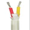 8/2 AWG UL 1426 (The Real Thing) Duplex Round Marine Wire - Tinned Copper Boat Cable - Red/Yellow - 18 Feet - White PVC Jacket view 1
