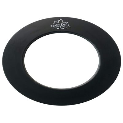 HAN'S DELTA Professional Dartboard Backboard Surround Wall Protector (PU Black Round)