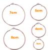 5 Pairs Rose Gold Clip on Earrings Hoop Non Piercing Women Clip Earrings for Women, 5 Sizes view 3