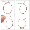 5 Pairs Rose Gold Clip on Earrings Hoop Non Piercing Women Clip Earrings for Women, 5 Sizes view 4