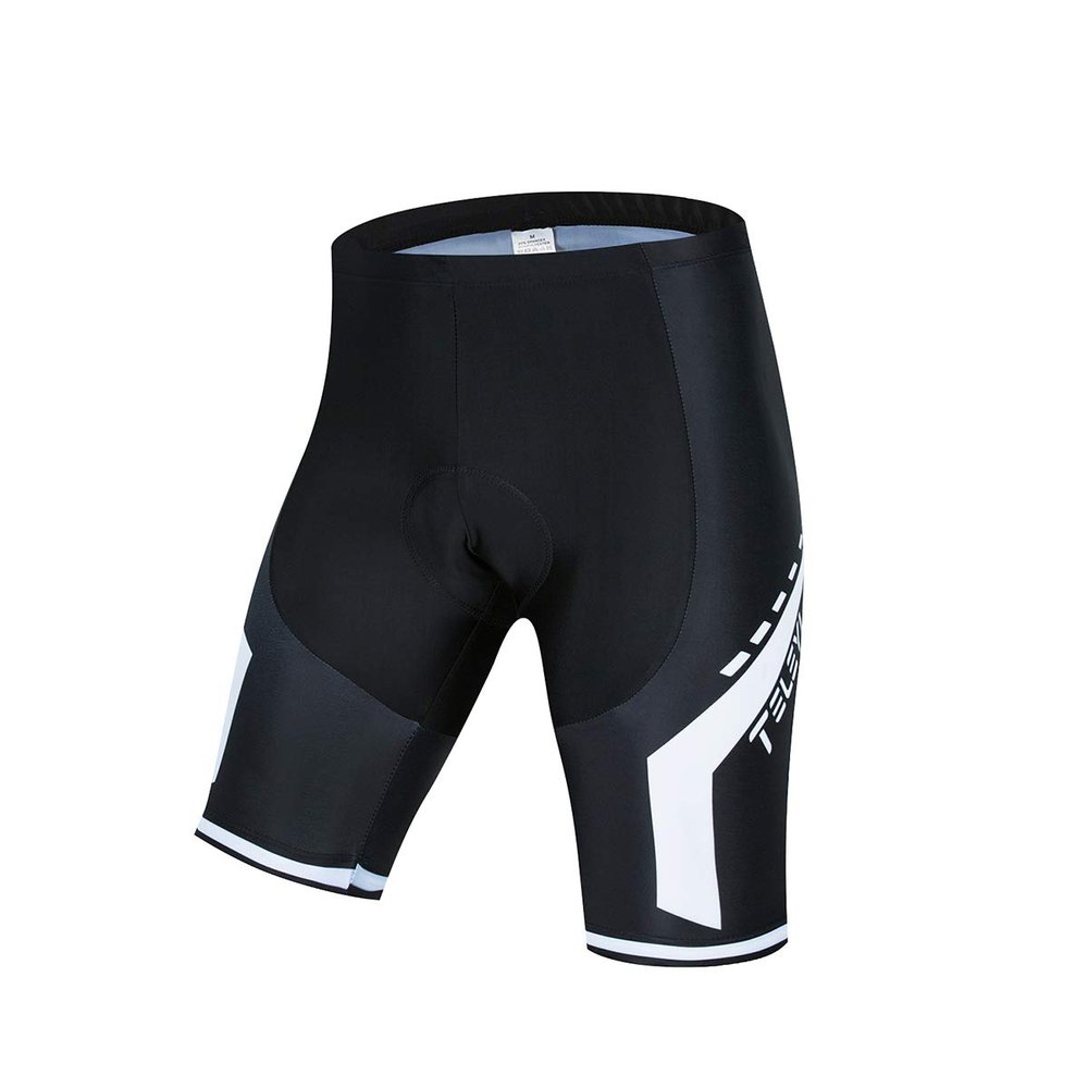Weimostar Men's Cycling Shorts 4D Padded Biking Shorts Breathable Bicycle Wear White Size S