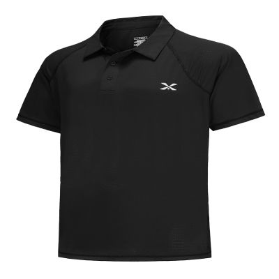MOHEEN Men's Short Sleeve Golf Polo Shirts Moisture Wicking Performance Athletic Polo Shirt (Black,L)